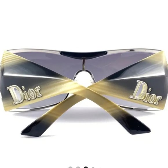 RARE Christian Dior Guacho Shield Sunglasses Early 2000's Retro Dio Sunnies - Picture 9 of 14